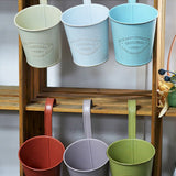 12Pcs Hanging Flower Pots Metal Planter Bucket Flowerpot with Detachable Hooks Home Decor