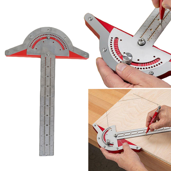 Woodworkers Edge Ruler Adjustable Protractor Angle Finder Stainless Steel Caliper Carpenter Tools