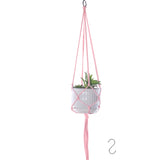 Set of 4pcs Macrame Plant Hangers with 4 Hooks Indoor Outdoor Plant Holder Cotton Hanging Plant Pot Holder for Decoration