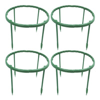 Set of 16Pcs 15cm Plant Support Stakes Garden Climbing Trellis Flowers Stand Plant Cage Support Rings