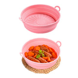 Foldable Air Fryer Silicone Pot Oven Baking Tray Pan Air Fryer Liner