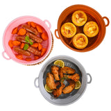 Foldable Air Fryer Silicone Pot Oven Baking Tray Pan Air Fryer Liner