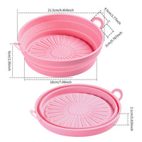 Foldable Air Fryer Silicone Pot Oven Baking Tray Pan Air Fryer Liner