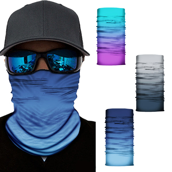 3Pcs Gradient Color Seamless Cycling Bandana Face Cover Neck Gaiter Scarf for Outdoor Sport