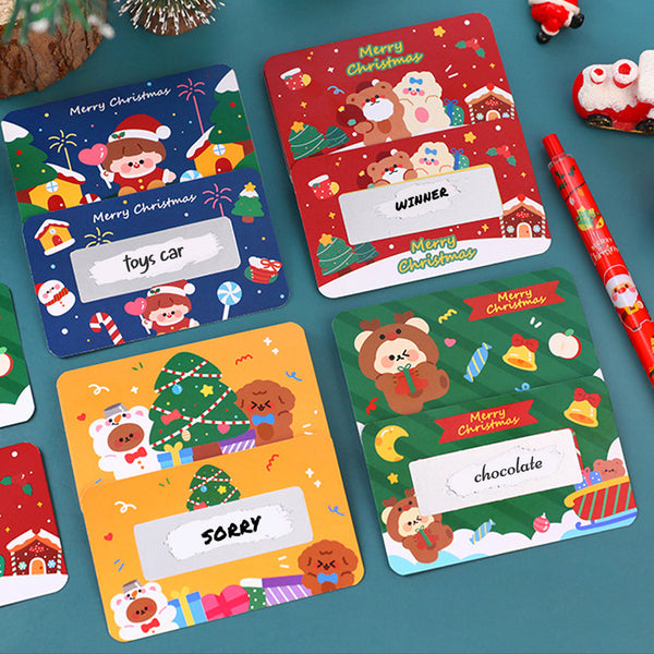 Christmas Scratch off Cards, Teacher Reward Cards, Lunchbox Notes Cards, Blank Gift Certificates