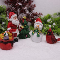 Set of 5Pcs Christmas Garden Statue Garden Resin Figurine Garden Sculpture