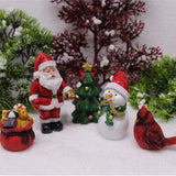 Set of 5Pcs Christmas Garden Statue Garden Resin Figurine Garden Sculpture