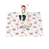 Splat Mat Waterproof Washable for Floor or Table Under Highchairs Art