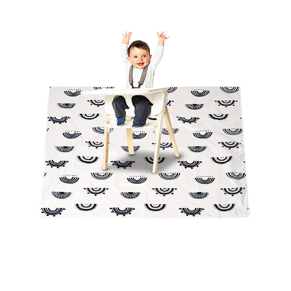 Splat Mat Waterproof Washable for Floor or Table Under Highchairs Art