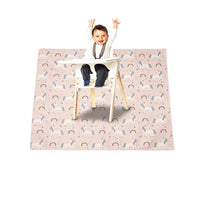 Splat Mat Waterproof Washable for Floor or Table Under Highchairs Art