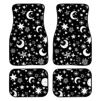 4 Pieces/Set  Star Moon Car Floor Mats Carpet Front and Rear Anti Slip Auto  Foot Mat