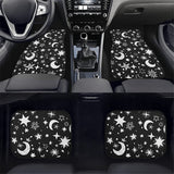 4 Pieces/Set  Star Moon Car Floor Mats Carpet Front and Rear Anti Slip Auto  Foot Mat