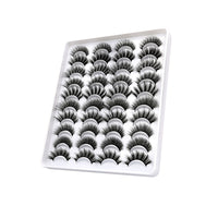 20 Pairs of Natural Curling False Eyelashes 3D Faux False Eye Lashes