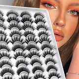 20 Pairs of Natural Curling False Eyelashes 3D Faux False Eye Lashes