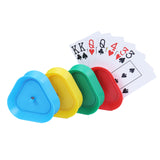 Set of 4pcs Triangle-shaped Hands-free Playing Card Holders Card Game Accessories