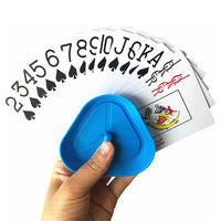 Set of 4pcs Triangle-shaped Hands-free Playing Card Holders Card Game Accessories