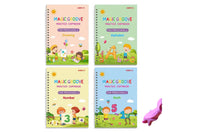 4Pcs Kids Magic Handwriting Copybook