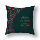 Green Christmas Pillowcase Xmas Throw Pillow Case Merry Christmas Cushion Cover