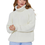 Women's Turtleneck Long Sleeve Knited Sweaters