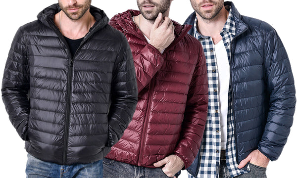 Men's Ultralight Hooded Down Puffer Jacket