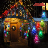 LED Solar Christmas Tree Wind Chime Lights Outdoor Garden Decor