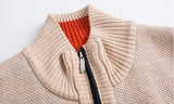 Men's Knitted Fleece-Lined Zip Cardigan