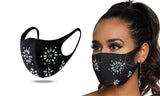 6Pcs Rhinestone Holiday Bling Face Masks