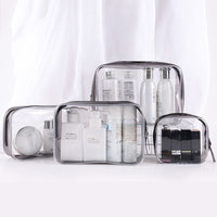 Set of Four Clear Cosmetic Toiletry Bags