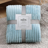 Winter Warm Chunky Fleece Ribbed Throw Luxurious Bedding Blanket for Sofa Couch Bed