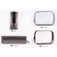 Set of Four Clear Cosmetic Toiletry Bags