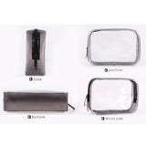 Set of Four Clear Cosmetic Toiletry Bags