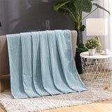 Winter Warm Chunky Fleece Ribbed Throw Luxurious Bedding Blanket for Sofa Couch Bed