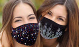 6Pcs Rhinestone Holiday Bling Face Masks