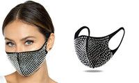 6Pcs Rhinestone Holiday Bling Face Masks