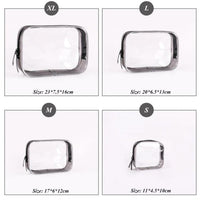 Set of Four Clear Cosmetic Toiletry Bags