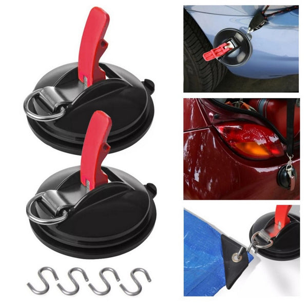 2PCS Suction Cup Anchor with S Hooks Heavy Duty Tie Down Suction Anchor Strong Car Awning Suction Cup Outdoor Tent Accessory