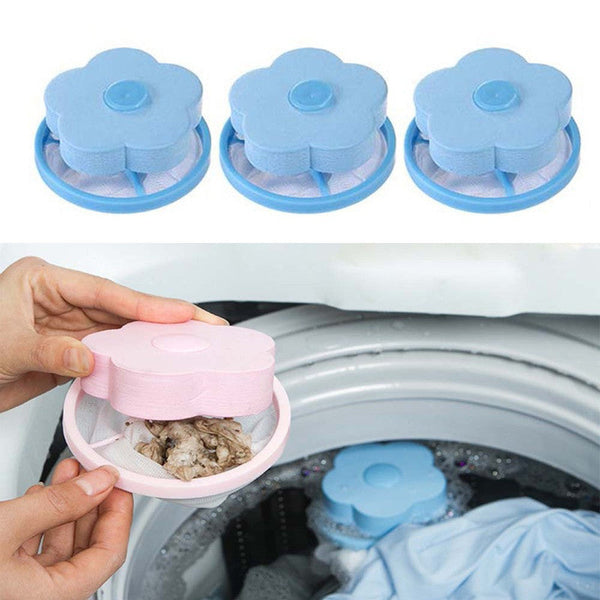 3Pcs Reusable Washing Machine Floating Lint Mesh Bags