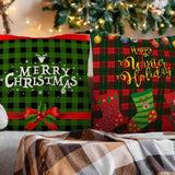 2Pcs Christmas Cotton Linen Pillowcase