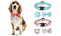 Christmas Pet Collar with Two Bow Ties Set