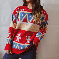 Women's Christmas Knitted Long Sleeve Pullover Sweaters