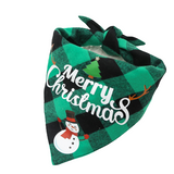 Christmas Plaid Printed Pet Dog Bandana Triangle Bibs Pets Scarf Pets Cats Costume Accessories