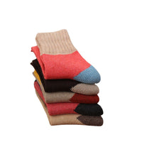 5 Pairs Thick Knit Patchwork Casual Winter Socks