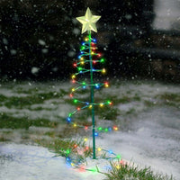 LED Solar Powered Christmas Tree Stake Light Outdoor Solar In-ground Light