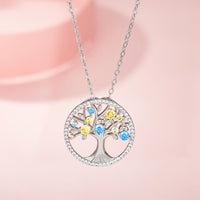 Tree of Life Pendant Gemstone Necklace