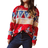 Women's Christmas Knitted Long Sleeve Pullover Sweaters