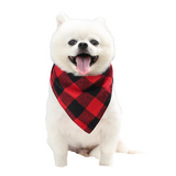 Christmas Plaid Printed Pet Dog Bandana Triangle Bibs Pets Scarf Pets Cats Costume Accessories