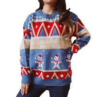 Women's Christmas Knitted Long Sleeve Pullover Sweaters