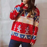 Women's Christmas Knitted Long Sleeve Pullover Sweaters