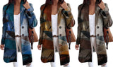 Printed Wool Blend Coat