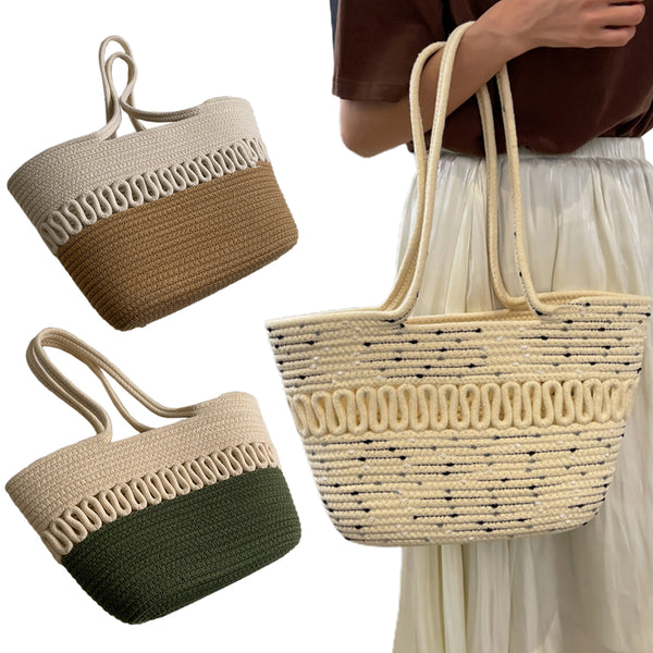 Woven Tote Shoulder Bag